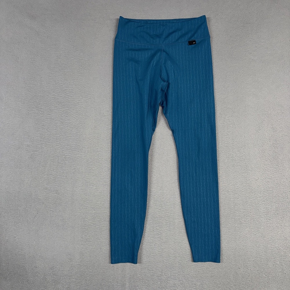 Nike Pants Womens Medium Marina Blue Legging One Lux Stretch Pull On Dri Fit